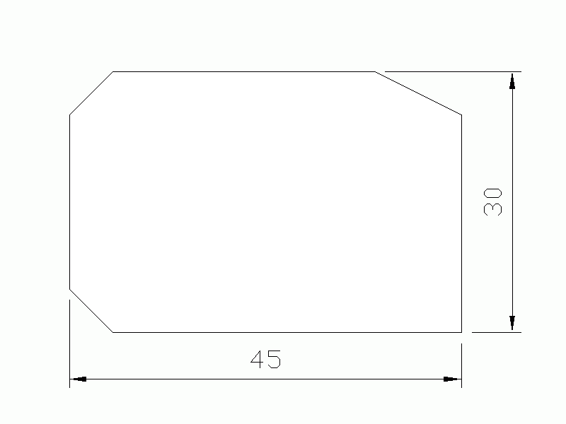 Perfil de Silicona P20630 - formato tipo D - forma irregular