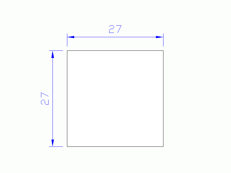 Perfil de Silicona P402727 - formato tipo Cuadrado - forma regular