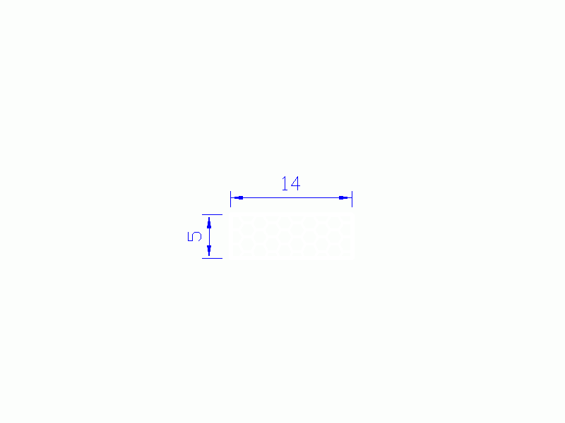 Perfil de Silicona PSE0,161405 - formato tipo Rectángulo Esponja - forma regular