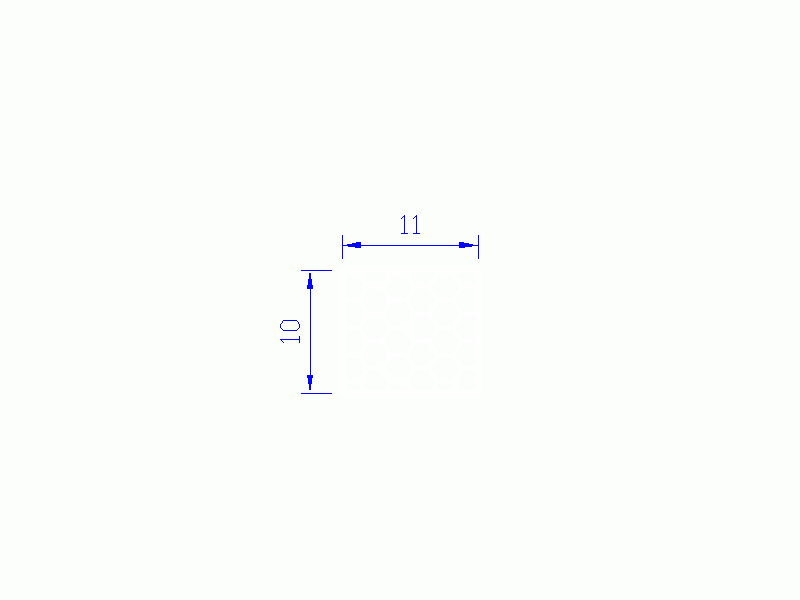 Perfil de Silicona PSE0,251110 - formato tipo Rectángulo Esponja - forma regular