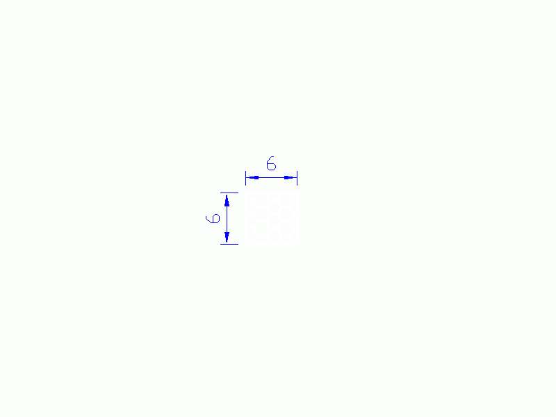 Perfil de Silicona PSE0,390606 - formato tipo Cuadrado Esponja - forma regular