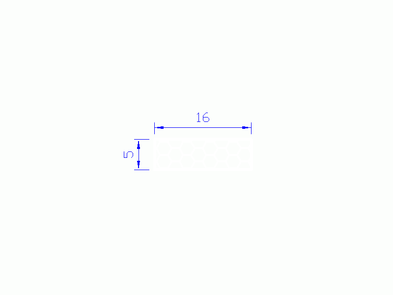 Perfil de Silicona PSE0,391605 - formato tipo Rectángulo Esponja - forma regular