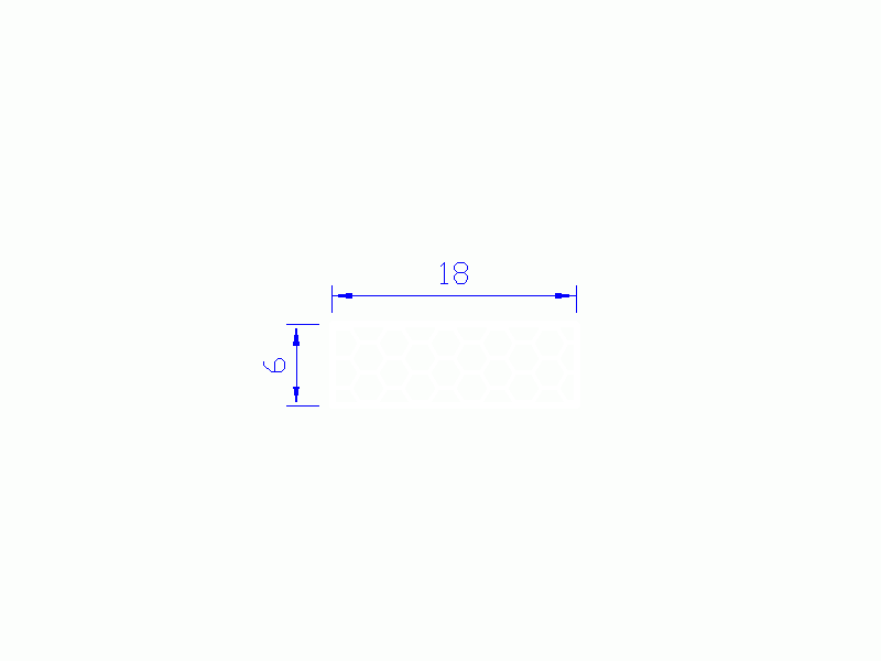 Perfil de Silicona PSE0,391806 - formato tipo Rectángulo Esponja - forma regular