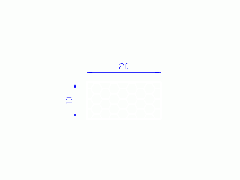 Perfil de Silicona PSE0,392010 - formato tipo Rectángulo Esponja - forma regular