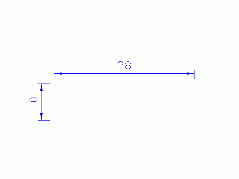 Perfil de Silicona PSE0,393810 - formato tipo Rectángulo Esponja - forma regular
