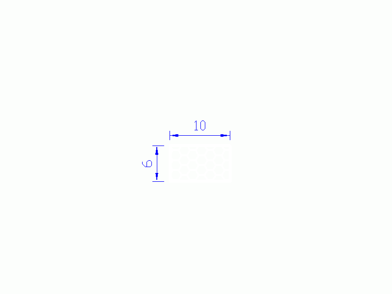 Perfil de Silicona PSE0,531006 - formato tipo Rectángulo Esponja - forma regular
