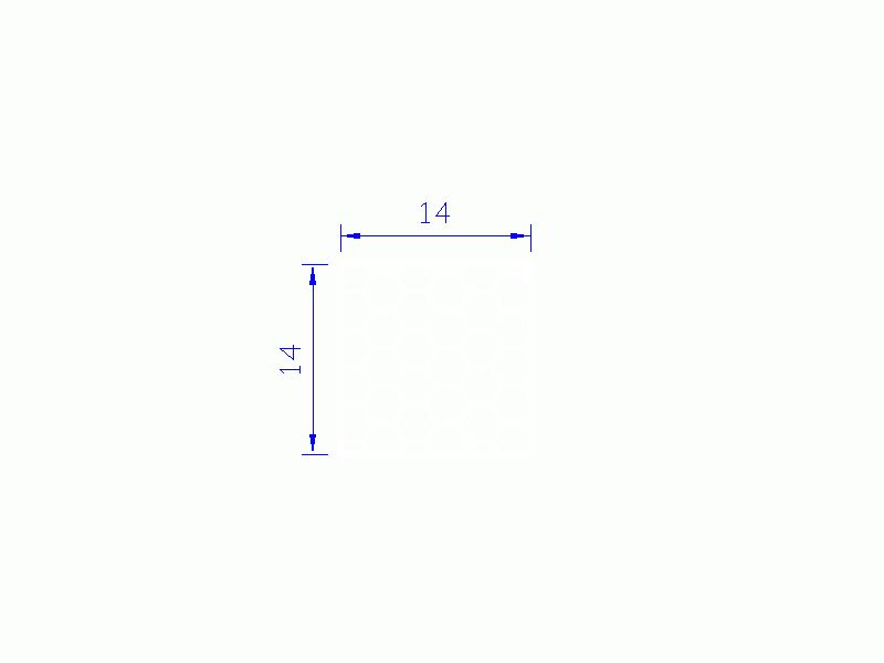 Perfil de Silicona PSE0,531414 - formato tipo Cuadrado Esponja - forma regular