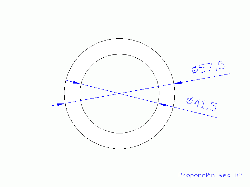 Perfil de Silicona TS4057,541,5 - formato tipo Tubo - forma de tubo