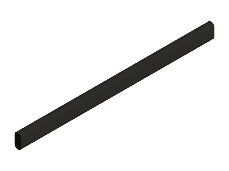 Perfil de Silicona P1628 - formato tipo Doble Agujero - forma irregular