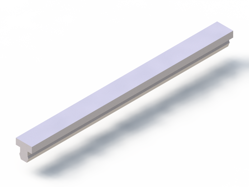 Perfil de Silicona P1861A - formato tipo T - forma irregular