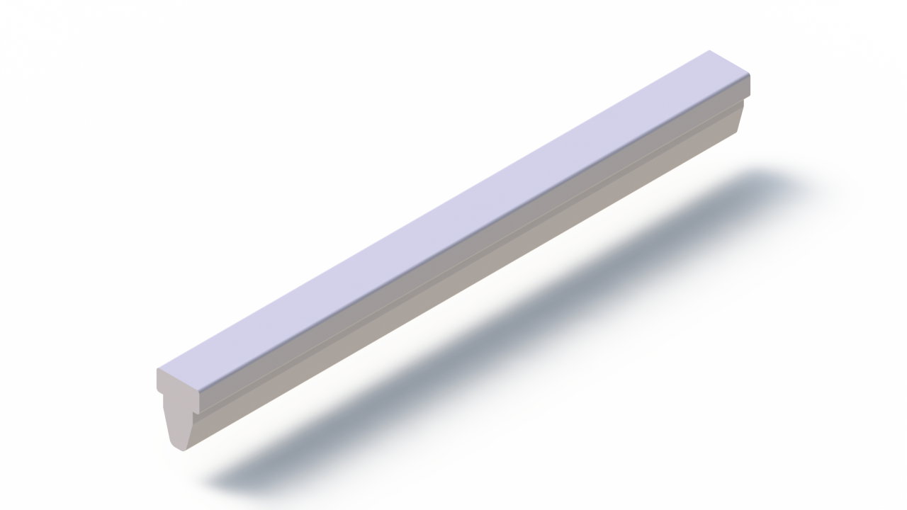 Perfil de Silicona P2851NL - formato tipo T - forma irregular