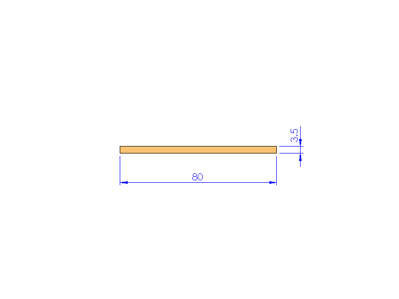 Perfil de Silicona P758003.5 - formato tipo Rectangulo - forma regular