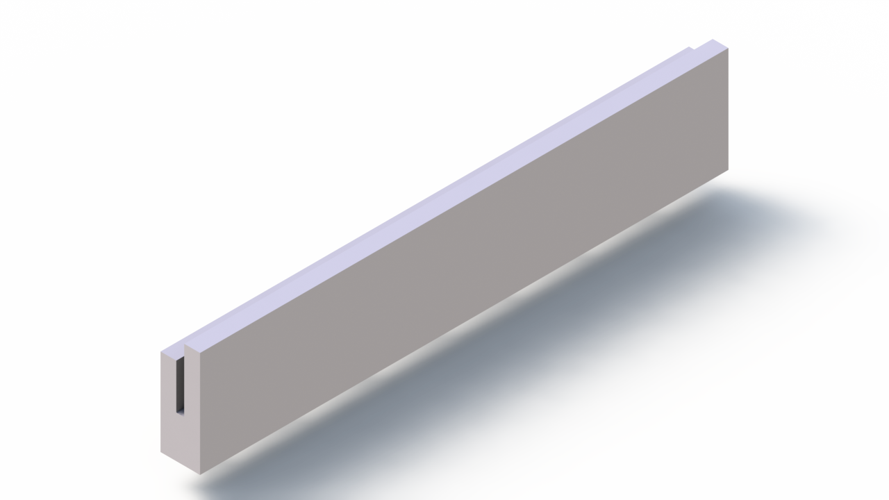 Perfil de Silicona P92013AO - formato tipo U - forma irregular