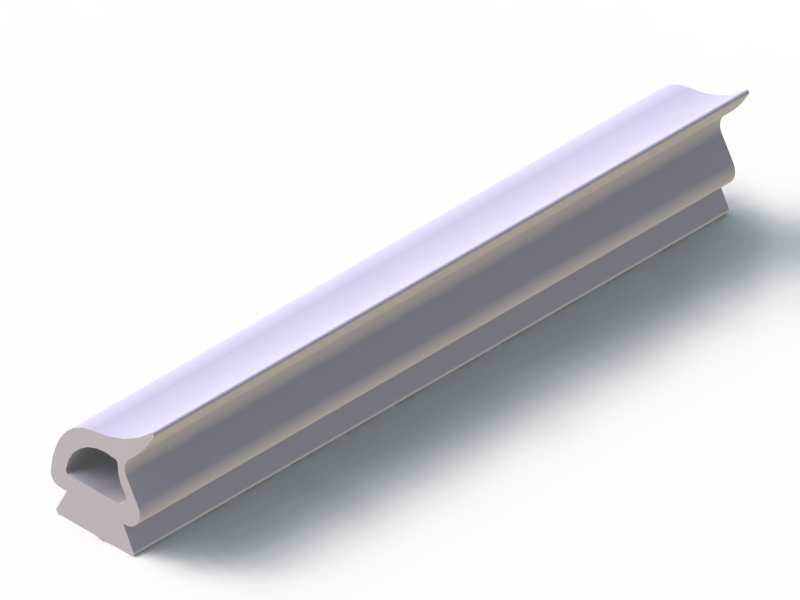 Perfil de Silicona P92577B - formato tipo Doble Agujero - forma irregular