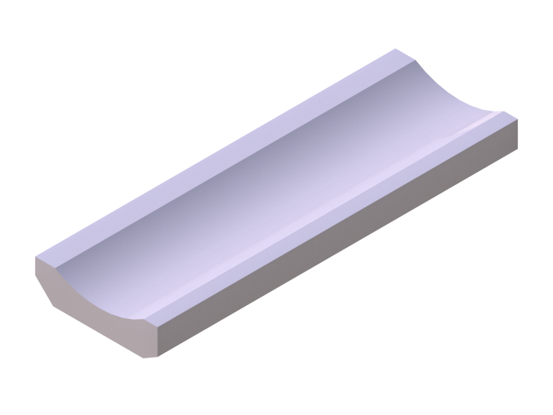 Perfil de Silicona P92989A - formato tipo D - forma irregular