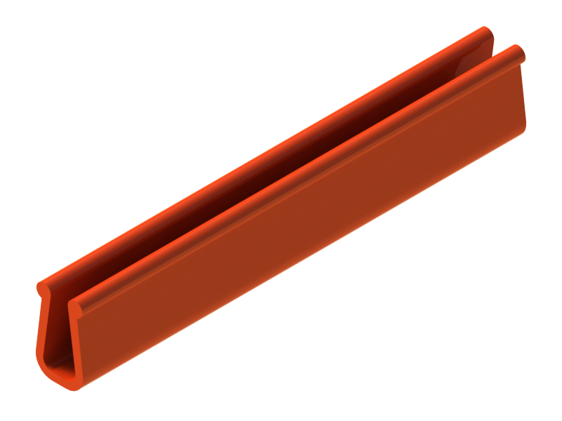 Perfil de Silicona P965AR - formato tipo U - forma irregular