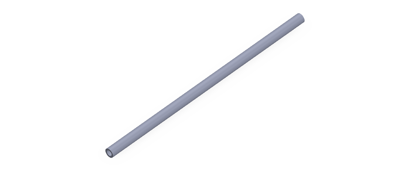 Perfil de Silicona TS400402,5 - formato tipo Tubo - forma de tubo