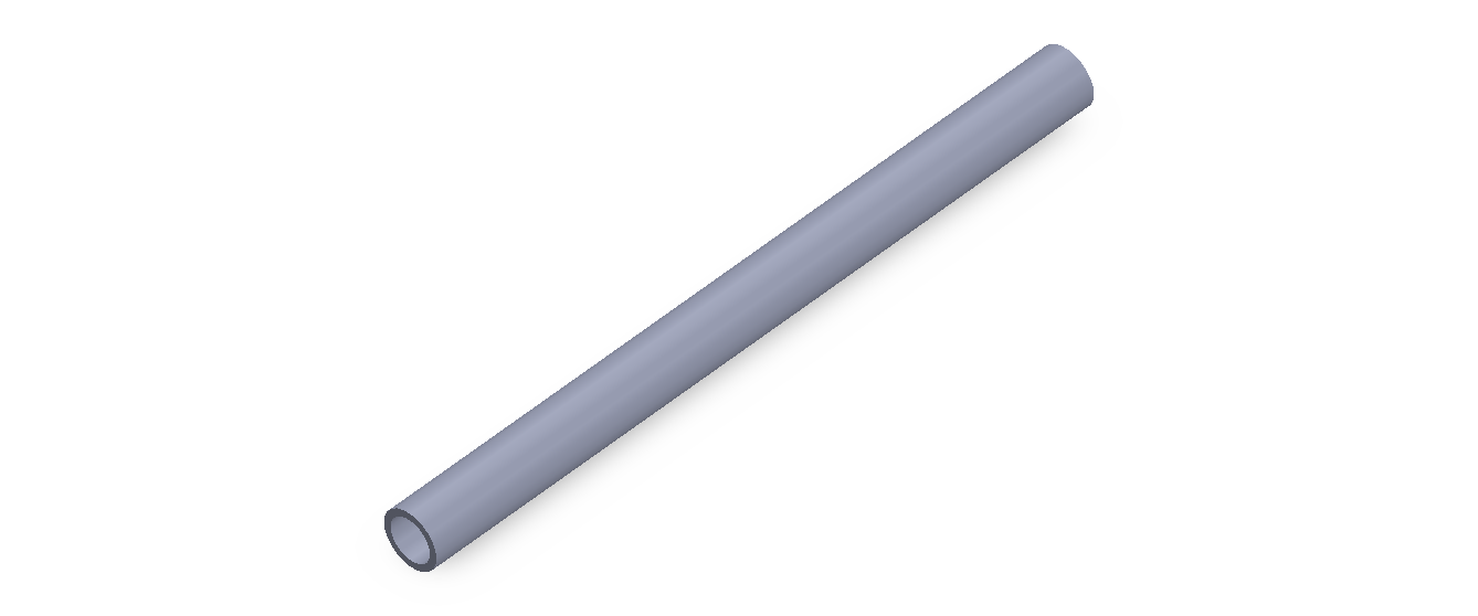 Perfil de Silicona TS600806 - formato tipo Tubo - forma de tubo