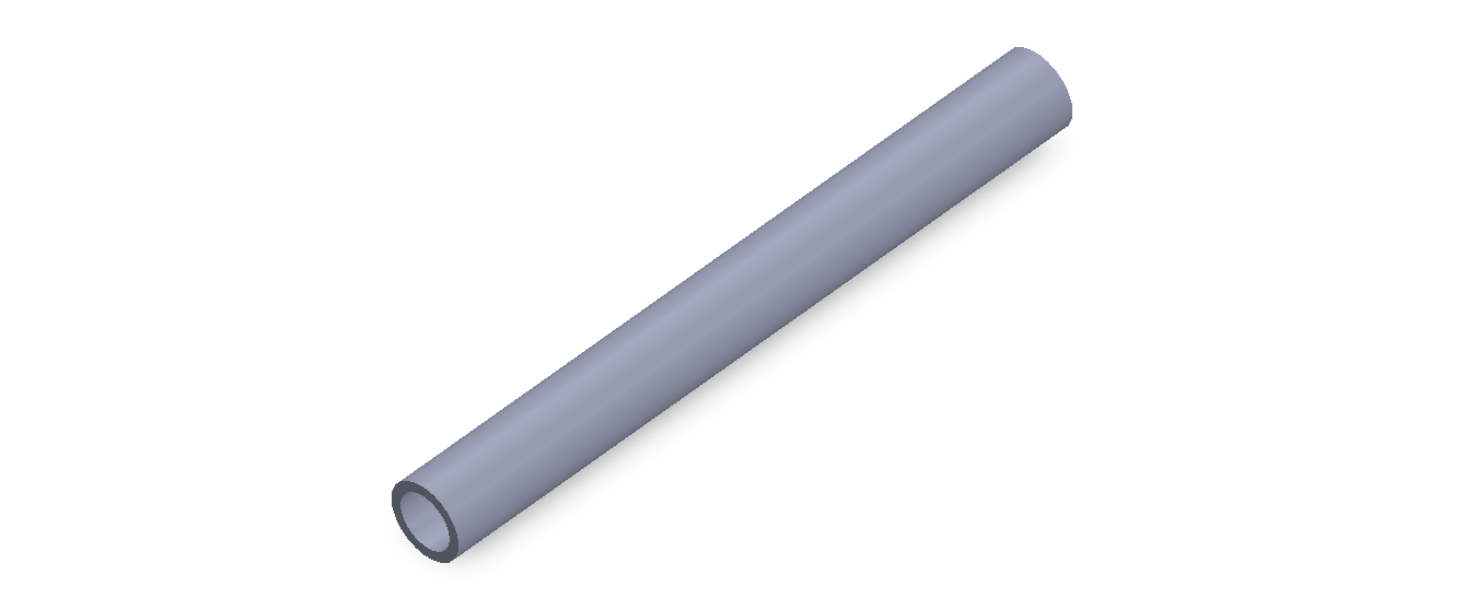 Perfil de Silicona TS601108 - formato tipo Tubo - forma de tubo