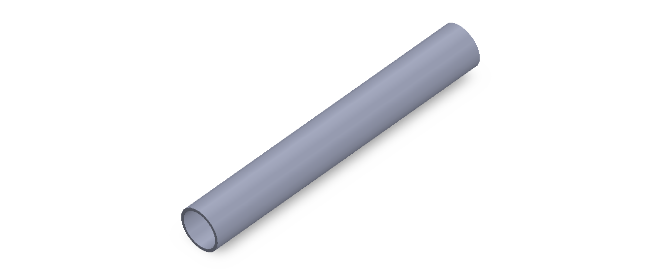 Perfil de Silicona TS601412 - formato tipo Tubo - forma de tubo