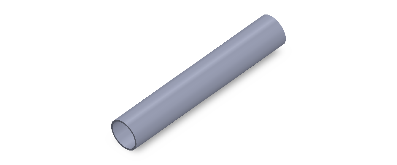 Perfil de Silicona TS601715 - formato tipo Tubo - forma de tubo