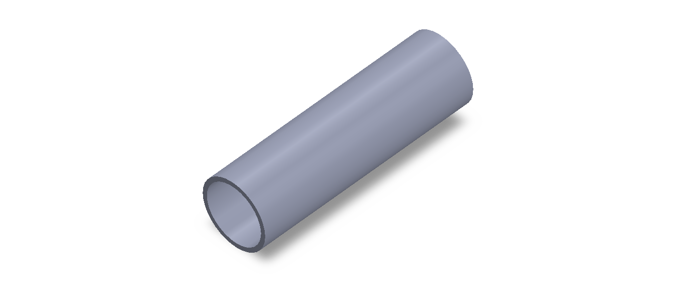Perfil de Silicona TS603026 - formato tipo Tubo - forma de tubo