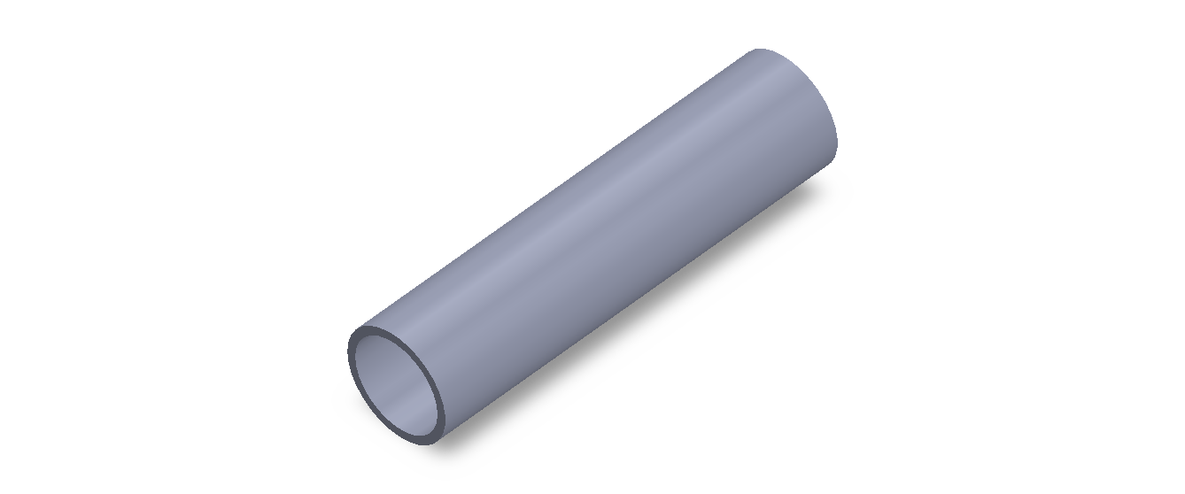 Perfil de Silicona TS702521 - formato tipo Tubo - forma de tubo