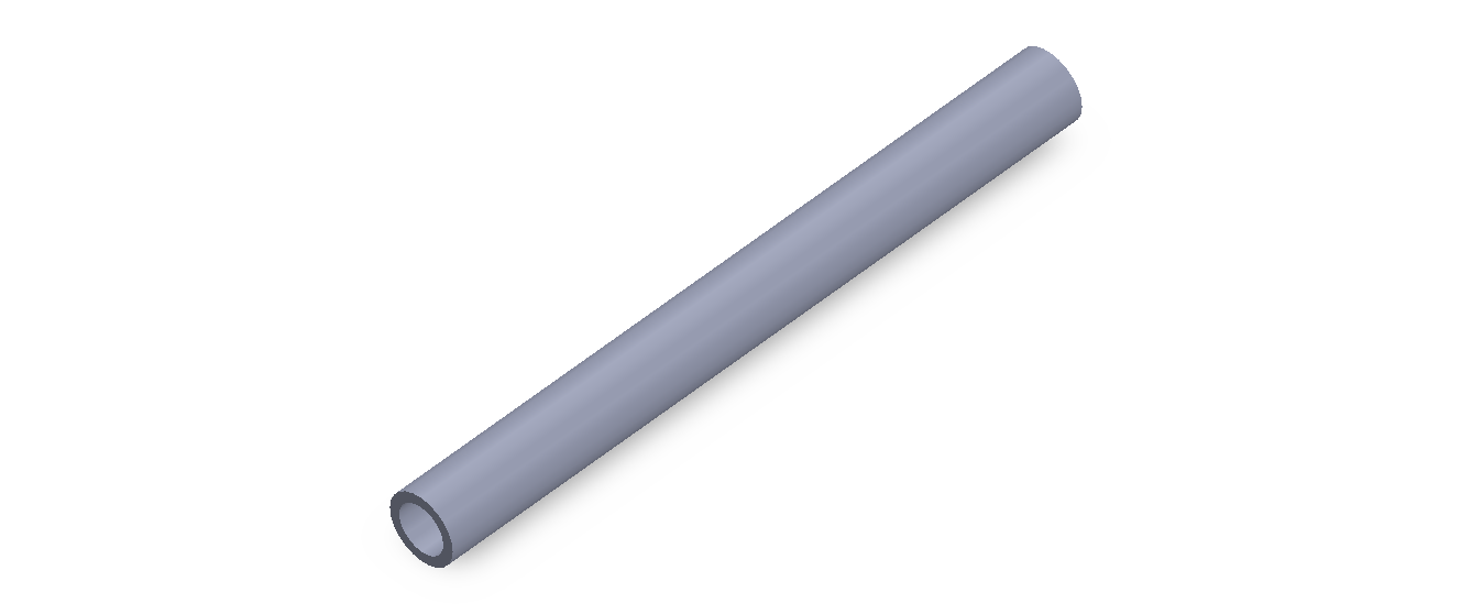 Perfil de Silicona TS801007 - formato tipo Tubo - forma de tubo