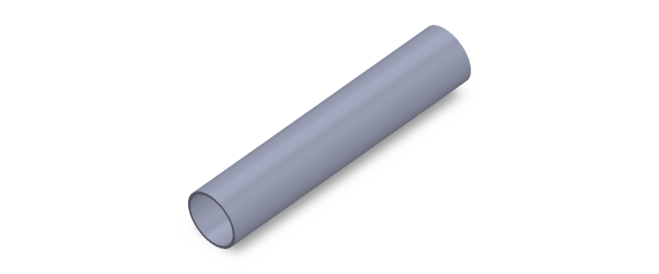 Perfil de Silicona TS802018 - formato tipo Tubo - forma de tubo