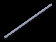 Perfil de Silicona CS5003,5 - formato tipo Cordón - forma de tubo