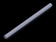 Perfil de Silicona CS5006 - formato tipo Cordón - forma de tubo