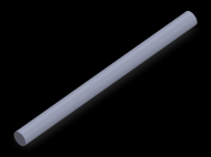 Perfil de Silicona CS5007 - formato tipo Cordón - forma de tubo