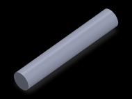 Perfil de Silicona CS5016,5 - formato tipo Cordón - forma de tubo