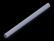 Perfil de Silicona CS6007,5 - formato tipo Cordón - forma de tubo