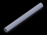 Perfil de Silicona CS6010 - formato tipo Cordón - forma de tubo