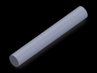 Perfil de Silicona CS6014 - formato tipo Cordón - forma de tubo