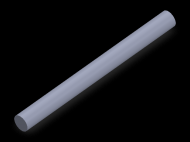 Perfil de Silicona CS7009 - formato tipo Cordón - forma de tubo