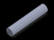 Perfil de Silicona CS8019,5 - formato tipo Cordón - forma de tubo