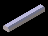 Perfil de Silicona P10822D - formato tipo Trapecio - forma irregular
