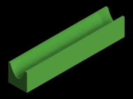 Perfil de Silicona P1733 - formato tipo Cuernos - forma irregular