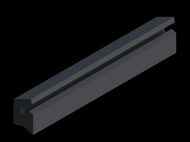 Perfil de Silicona P2222D - formato tipo Labiado - forma irregular