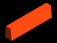 Perfil de Silicona P290A - formato tipo Trapecio - forma irregular
