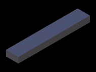 Perfil de Silicona P6017,208 - formato tipo Rectangulo - forma regular