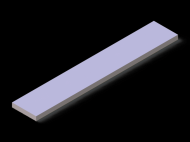Perfil de Silicona P601703 - formato tipo Rectangulo - forma regular