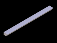 Perfil de Silicona P642B - formato tipo Labiado - forma irregular