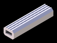 Perfil de Silicona P91565D - formato tipo D - forma irregular