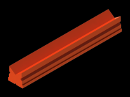 Perfil de Silicona P924A - formato tipo Cuernos - forma irregular