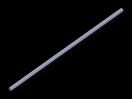 Perfil de Silicona TS4002,501 - formato tipo Tubo - forma de tubo