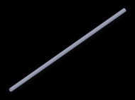 Perfil de Silicona TS4002,501,7 - formato tipo Tubo - forma de tubo