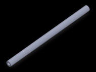 Perfil de Silicona TS400603 - formato tipo Tubo - forma de tubo